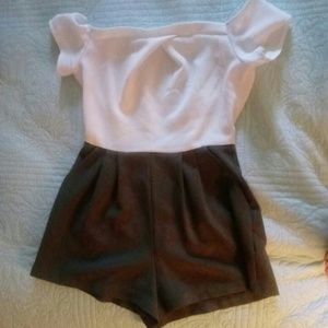 Romper—off the shoulder